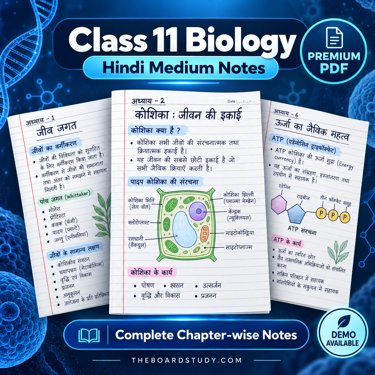 Class 11 Biology Hindi Premium Notes