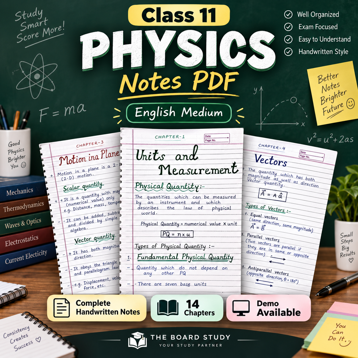 Class 11 Physics English Medium Premium Notes