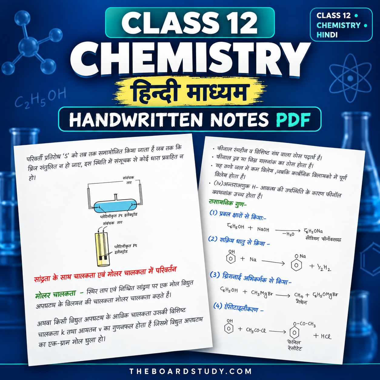 Class 12 Chemistry Hindi Medium Premium Notes