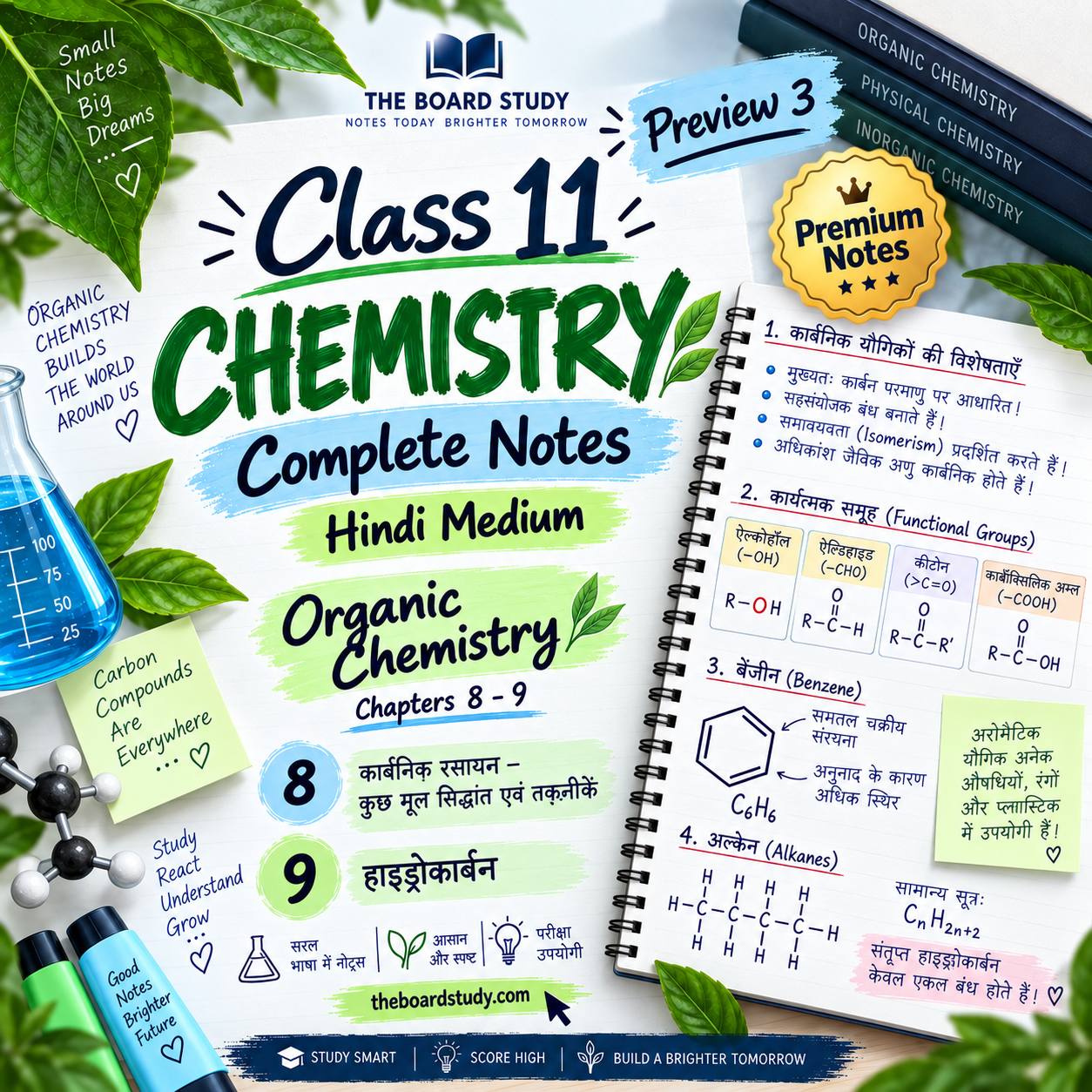Class 11 Chemistry Hindi Medium Premium Notes