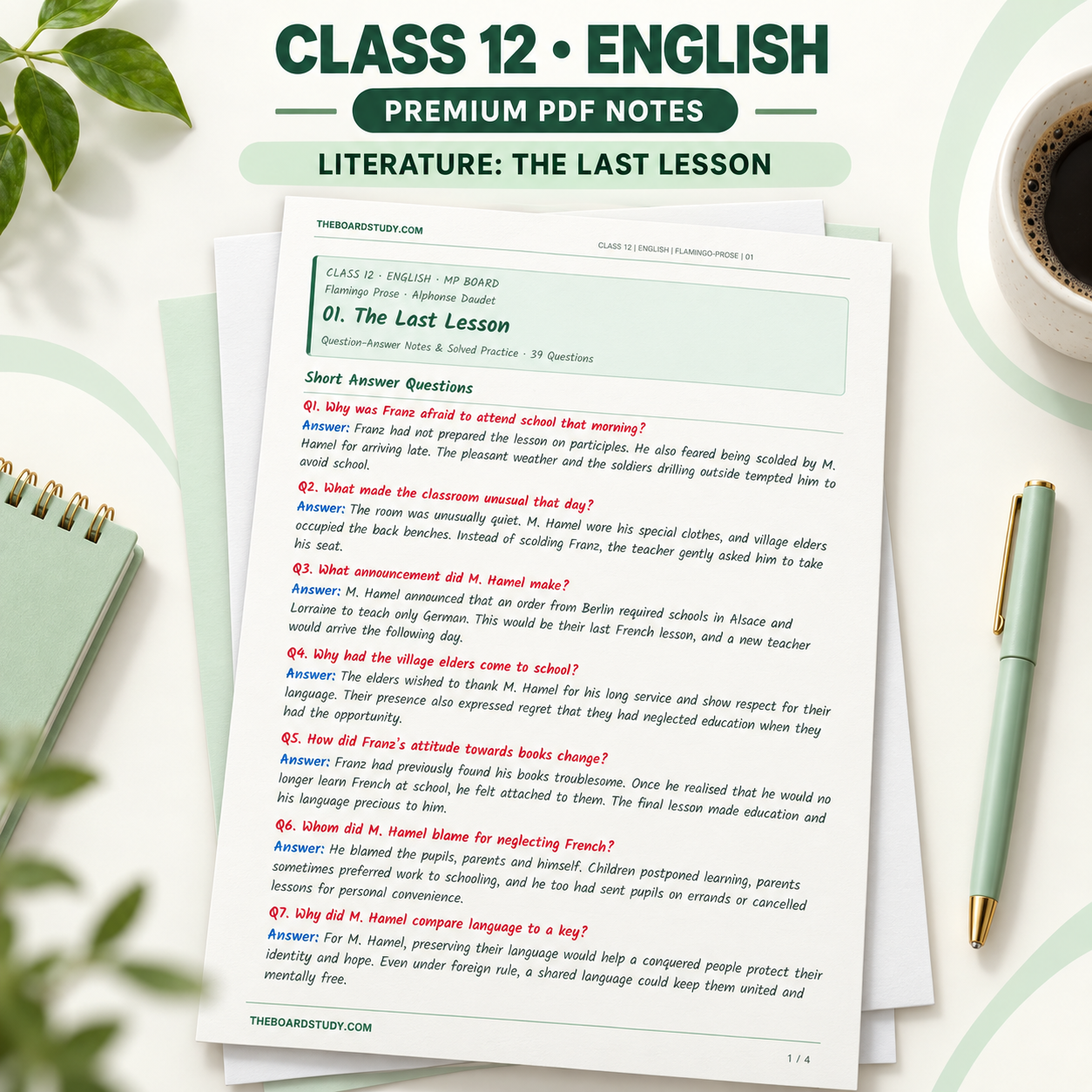 Class 12 English notes preview 1