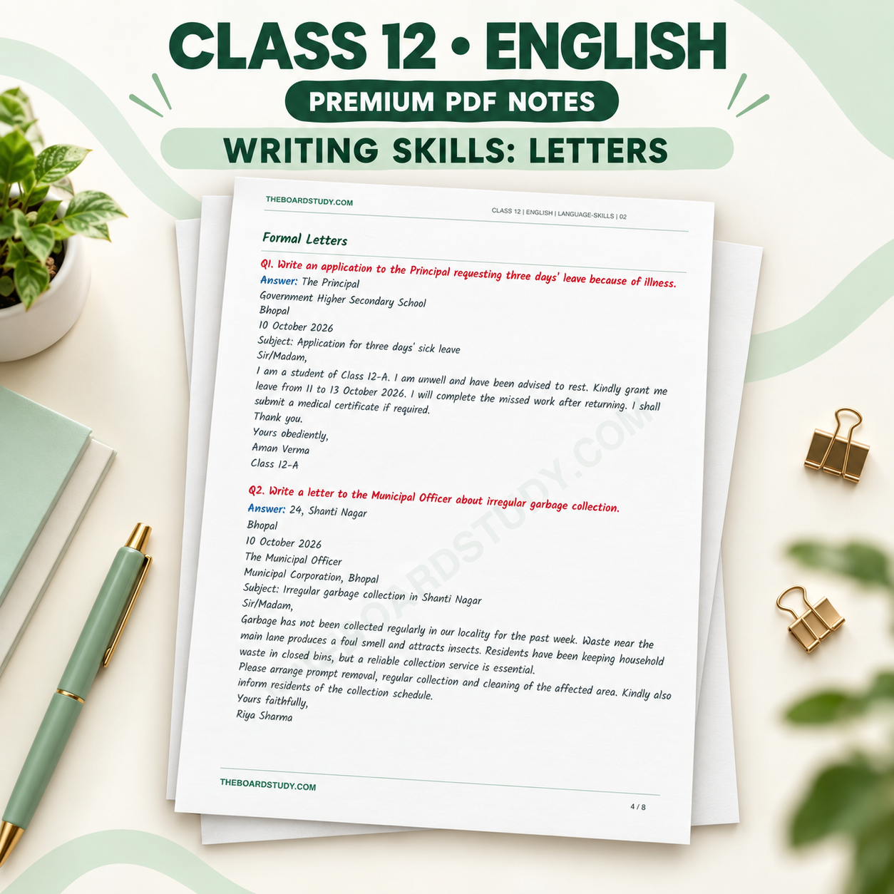 Class 12 English notes preview 3